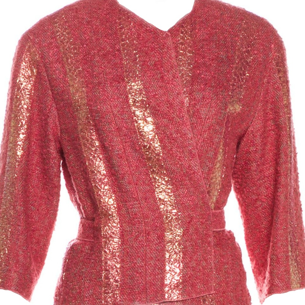 Chanel Wrap Jacket, Metallic Gold & Raspberry - Picture 4 of 4